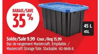 Canadian Tire Mastercraft Storage Tote offer