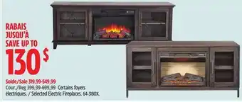 Canadian Tire CANVAS Selected Electric Fireplaces offer