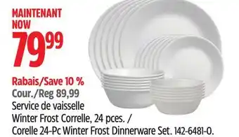 Canadian Tire Corelle 24-Pc Winter Frost Dinnerware Set offer