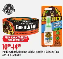 Canadian Tire Gorilla Selected Tape and Glue offer