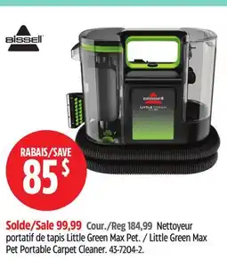 Canadian Tire Bissell Little Green Max Pet Portable Carpet Cleaner offer