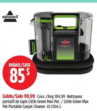 Canadian Tire Bissell Little Green Max Pet Portable Carpet Cleaner offer