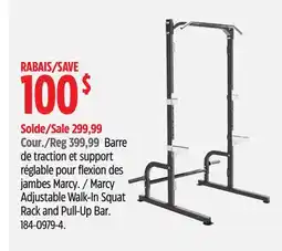 Canadian Tire Marcy Adjustable Walk-In Squat Rack and Pull-Up Bar offer