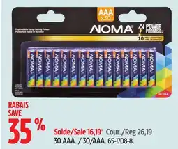 Canadian Tire NOMA 30-pk AAA Alkaline Batteries, Long Lasting, All Purpose offer