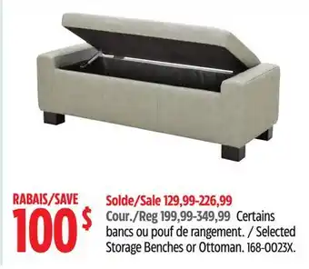 Canadian Tire CANVAS Selected Storage Benches or Ottoman offer