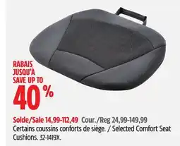 Canadian Tire AutoTrends Selected Comfort Seat Cushions offer