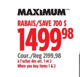 Canadian Tire MAXIMUM offer