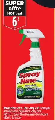 Canadian Tire Spray Nine Degreaser/Disinfectant offer