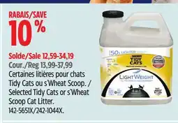 Canadian Tire Selected Tidy Cats or s'Wheat Scoop Cat Litter offer