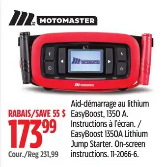 Canadian Tire MotoMaster EasyBoost 1350A Lithium Jump Starter offer