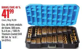 Canadian Tire Mastercraft Titanium-Coated Drill Bit Set offer