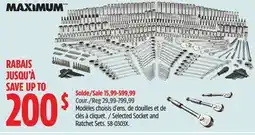 Canadian Tire MAXIMUM Selected Socket and Ratchet Sets offer