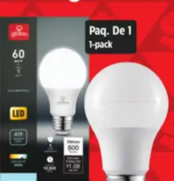 Canadian Tire 60W LED Light Bulb. Warm White or Daylight offer