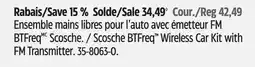 Canadian Tire Scosche BTFreq Wireless Car Kit with FM Transmitter offer