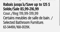 Canadian Tire For Living Selected Bathroom Furniture offer