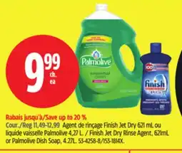 Canadian Tire Finish Jet Dry Rinse Agent, 621mL or Palmolive Dish Soap offer