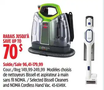 Canadian Tire Selected Bissell Cleaners and NOMA Cordless Hand Vac offer