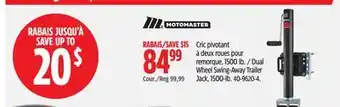 Canadian Tire MotoMaster Dual Wheel Swing-Away Trailer Jack, 1500-lb offer