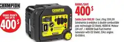 Canadian Tire Champion 4000W Dual-Fuel Inverter Generator with CO Shield offer