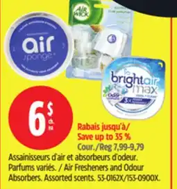 Canadian Tire Air Fresheners and Odour Absorbers offer