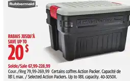 Canadian Tire Rubbermaid Selected Action Packers offer