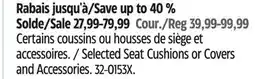 Canadian Tire AutoTrends Selected Seat Cushions or Covers and Accessories offer