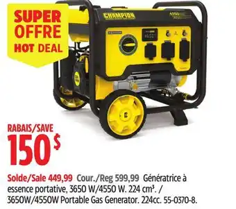 Canadian Tire Portable Gas Generator offer