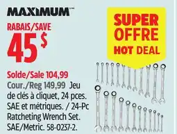 Canadian Tire MAXIMUM 24-Pc Ratcheting Wrench Set offer