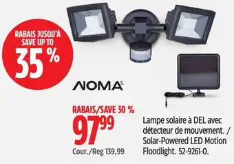 Canadian Tire NOMA Solar-Powered LED Motion Floodlight offer