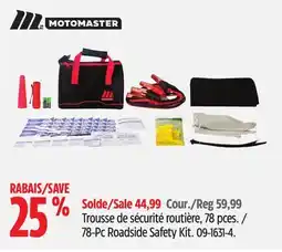 Canadian Tire MotoMaster 78-Pc Roadside Safety Kit offer