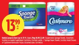 Canadian Tire Sponge Paper Towels, Scotties Facial Tissues or Cashmere Bathroom Tissue offer