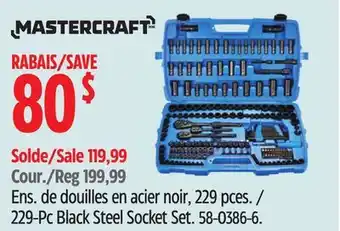 Canadian Tire Mastercraft 229-Pc Black Steel Socket Set offer