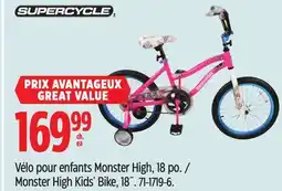 Canadian Tire Monster High Kids' Bike, 18˝ offer