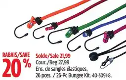 Canadian Tire Certified 26-Pc Bungee Kit offer