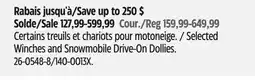 Canadian Tire MotoMaster Selected Winches and Snowmobile Drive-On Dollies offer