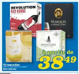 Marché Richelieu VIN ROUGE OU BLANC | RED OR WHITE WINE offer