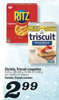 Marché Richelieu CRAQUELINS CHRISTIE, TRISCUIT | CHRISTIE, TRISCUIT CRACKERS offer