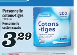 Marché Richelieu PERSONNELLE COTONS-TIGES | PERSONNELLE COTTON SWABS offer