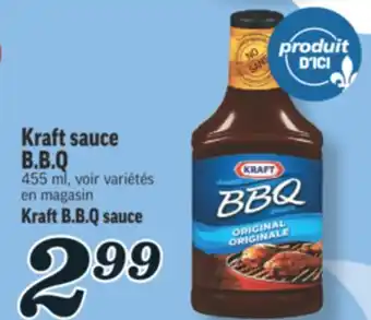 Marché Richelieu SAUCE B.B.Q KRAFT | KRAFT B.B.Q SAUCE offer