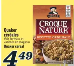 Marché Richelieu QUAKER CÉRÉALES | QUAKER CEREAL offer