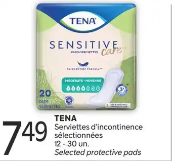 Brunet TENA SERVIETTES D'INCONTINENCE SÉLECTIONNÉES offer