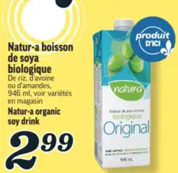 Marché Richelieu NATUR-A BOISSON DE SOYA BIOLOGIQUE | NATUR-A ORGANIC SOY DRINK offer