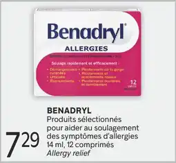 Brunet BENADRYL Produits sélectionnés pour aider au soulagement des symptômes d'allergies offer