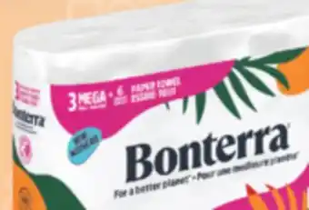 Familiprix Bonterra 2-ply paper towel mega rolls offer