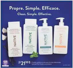 Jean Coutu NATIVE Selected Hair & Body care products offer