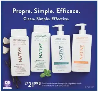 Jean Coutu NATIVE Selected Hair & Body care products offer