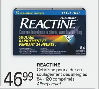 Brunet REACTINE CÉTIRIZINE POUR AIDER AU SOULAGEMENT DES ALLERGIES offer