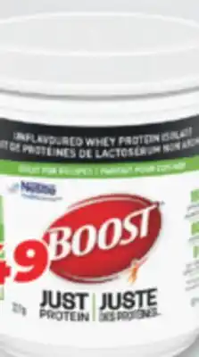 Familiprix Boost Just Protein unflavoured whey protein isolate offer