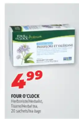 Familiprix Four o'Clock Herbalist Passionflower & Valerian herbal tea calm bags offer