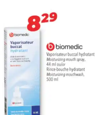 Familiprix biomedic Moisturizing mouth spray 44 ml or Moisturizing mouthwash 500 ml offer